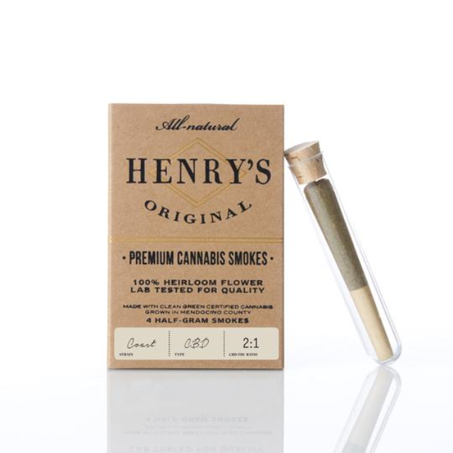 4 PACK |2:1 CBD| COAST BY HENRY'S ORIGINAL